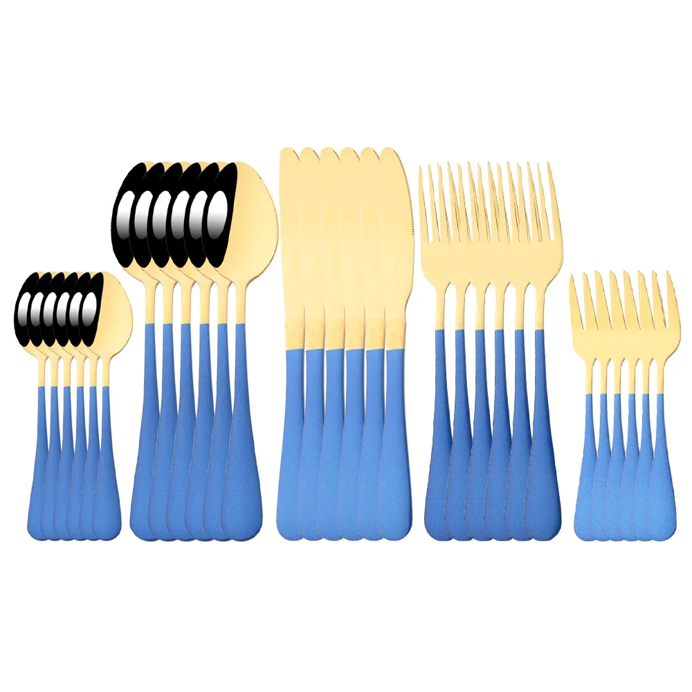 30Pcs Blue Gold