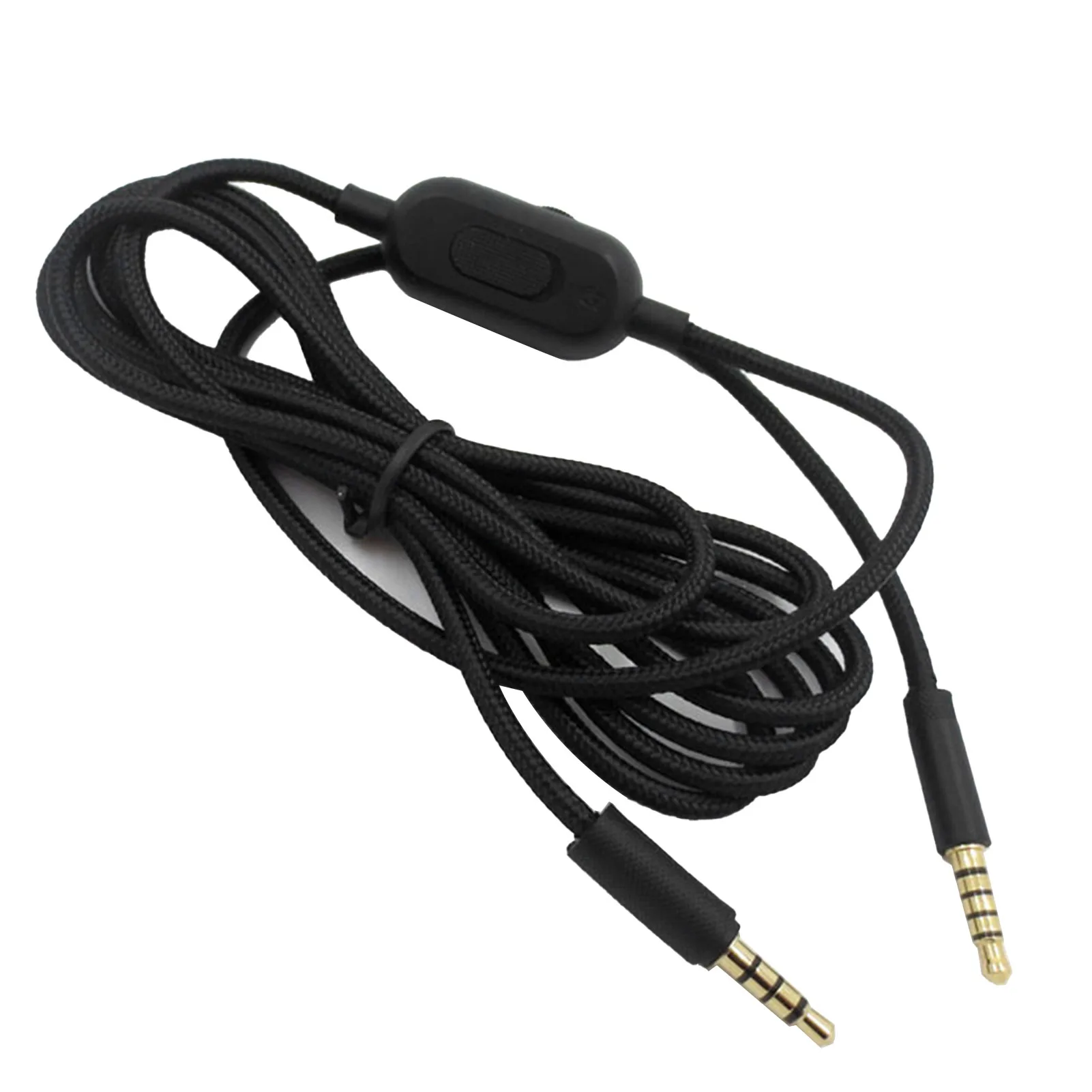 2.0M Braided Replacement Cable Extension Cord Wire for Logitech G233 G433  GPROX Gaming Headset With Mute Volume Control Clip