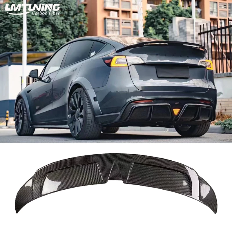 For202120222023TeslaModelYMattRearTrunkLidSpoilerWingReal