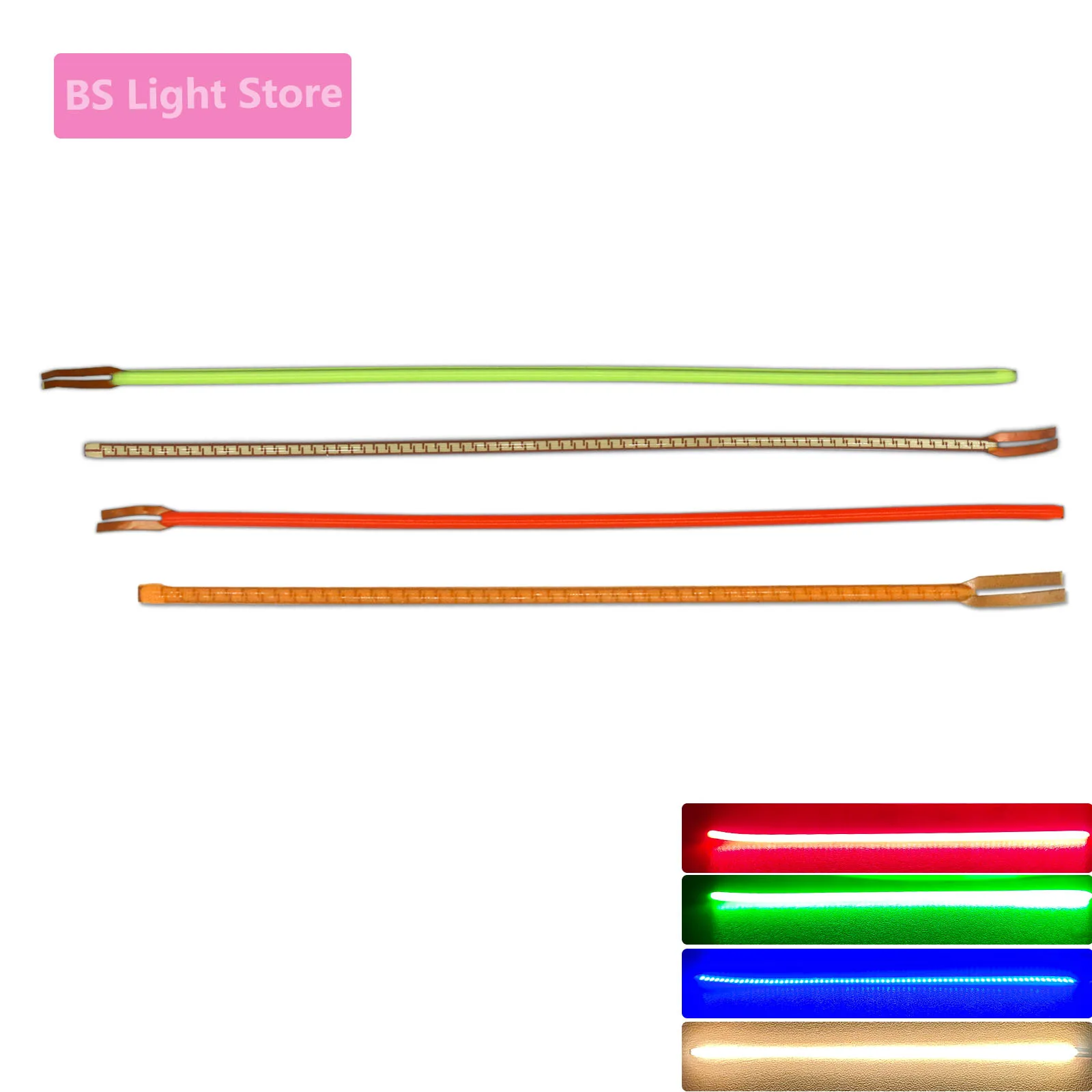 Filamento Led Flessibile Da 110Mm 3V Cob Rosso Verde Blu 2700K Parti Lampada A Led Accessori Per Perline Pali Negativi Positivi Su Un Lato Fai Da Te