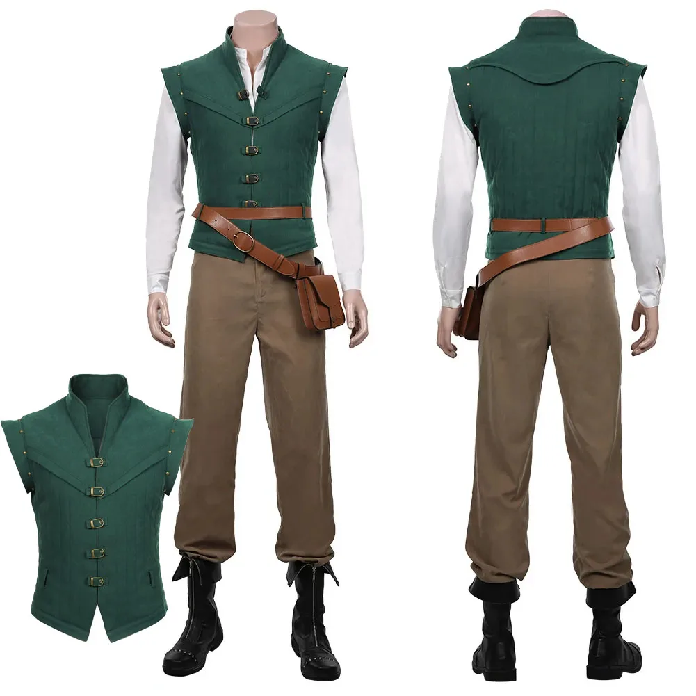 

Flynn Rider Cosplay Costume Vest Shirt Outfits Halloween Carnival Suit