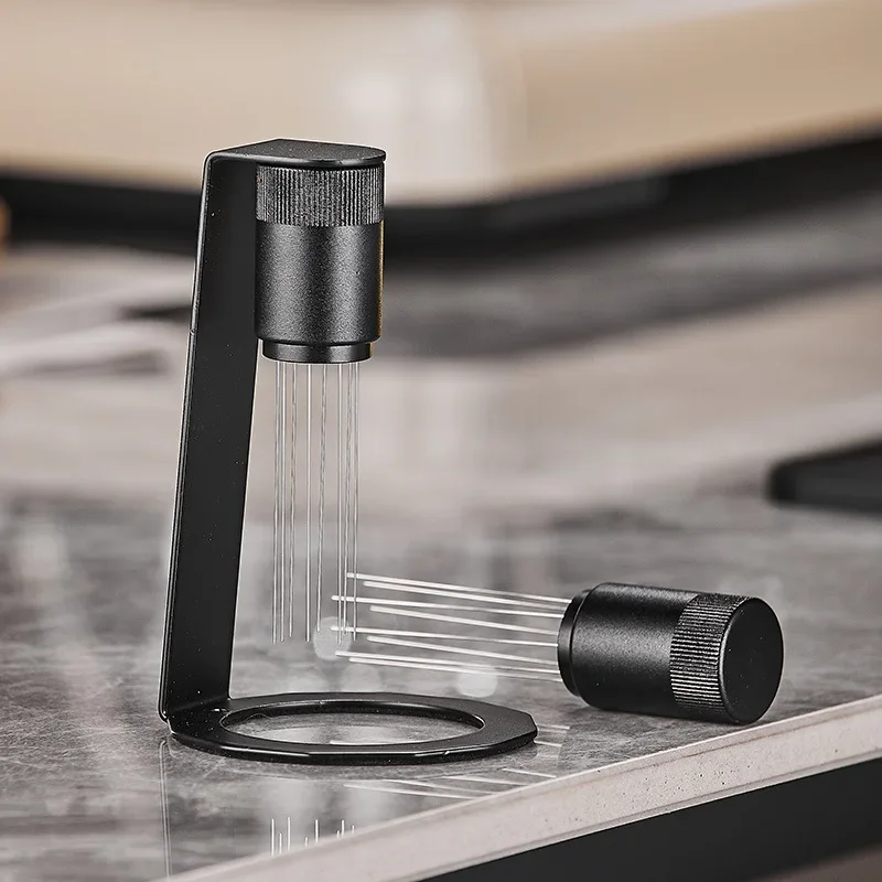 Wdt Tool Per Caffè Espresso: 8 Aghi In Acciaio INOX Da 0,3 Mm Con Manico In Alluminio – Rompi I Grumi E Prepara Un Espresso Perfetto!