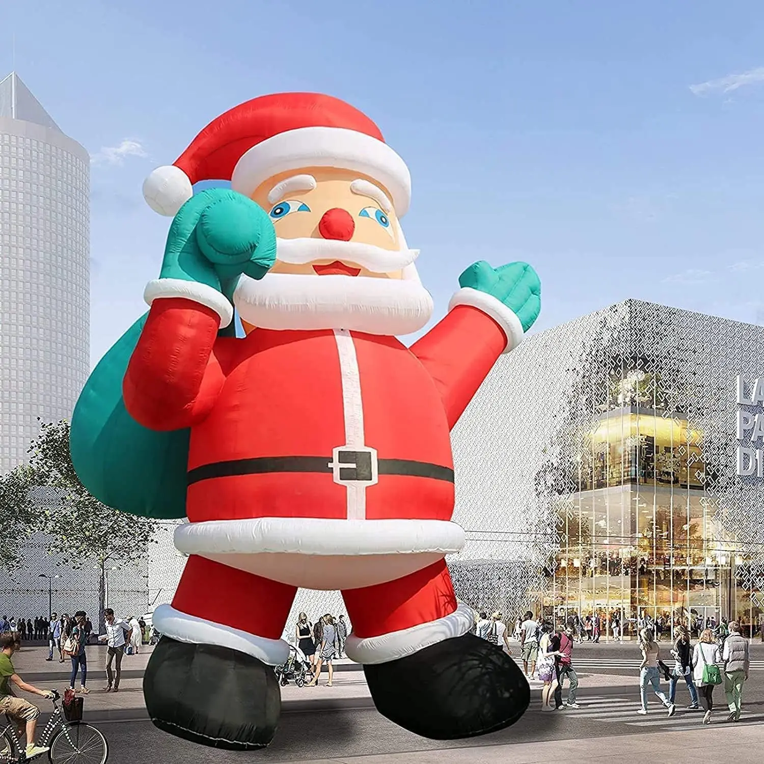 26ft Giant Inflatable Santa Claus Christmas Inflatable Outdoor Decoration For Yard Party Xmas Decorations With Blower
