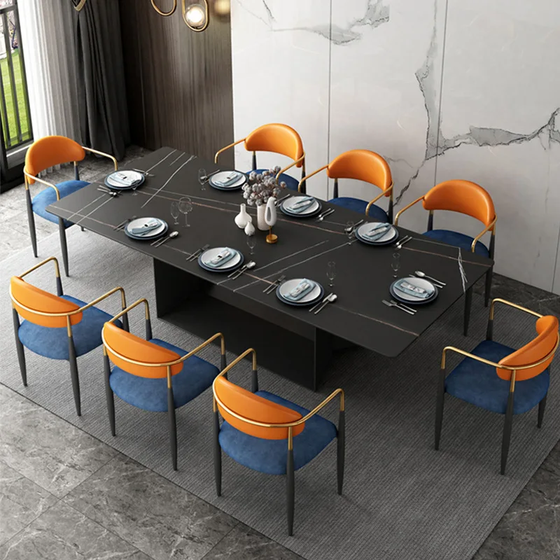 Nordic Light Luxe Eetkamerstoel Thuis Eettafel Fauteuil Creatieve Stoel Rugleuning Italiaanse Make-Up Stoel Sales Kantoor Negotiatio