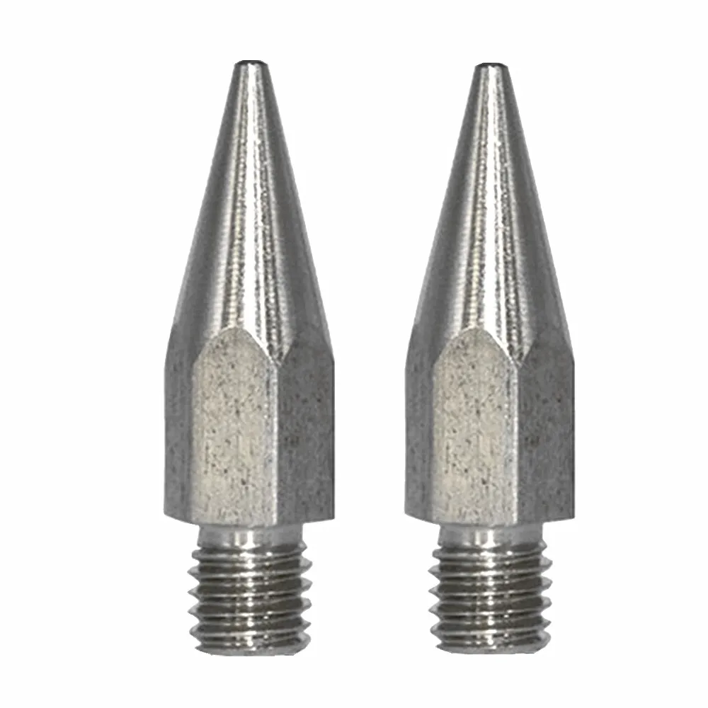 

2pcs Stainless Steel GPS Pole Tip M10 Sharp Point Replacement Tip Diameter Surveying Prism Pole Rod Point