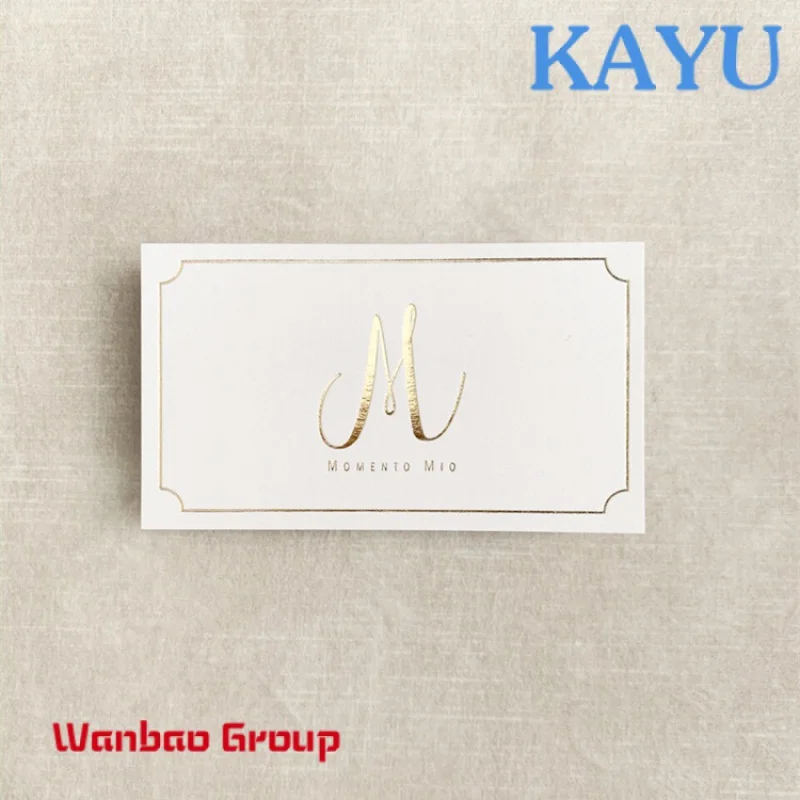 printing luxury hot stamping paper cardboard business card with gold edge