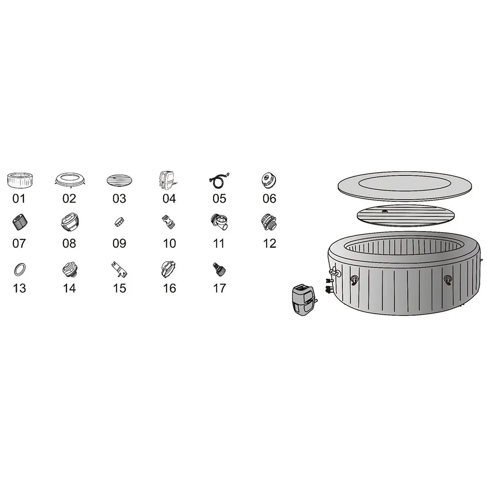 B & C Pipes For Inflatable Swimming Coupling Nut Screw AirJet Blower Connector Leak-proof Connection PVC Material