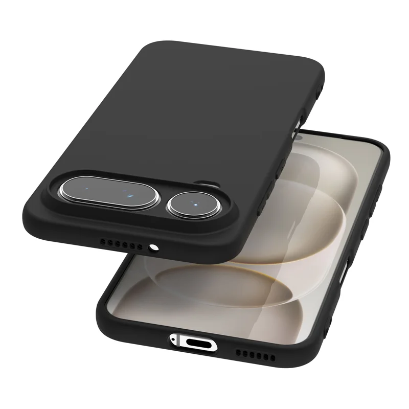 Sleek Black Matte Silicone Protective Case