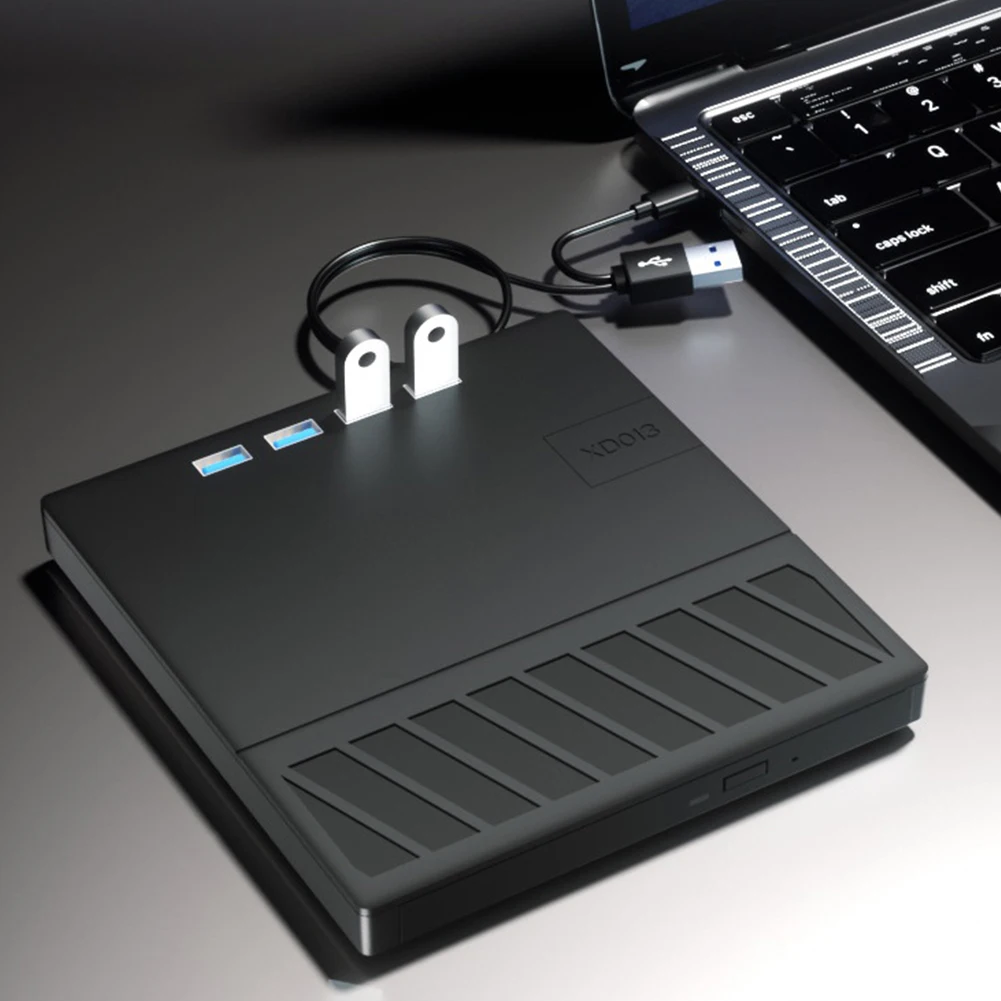 7 in 1 USB 3.0 Type C External CD DVD RW Optical Drive with SD/TF Port CD/DVD/BD -/+RW Player Burner Writer Reader for Laptop PC