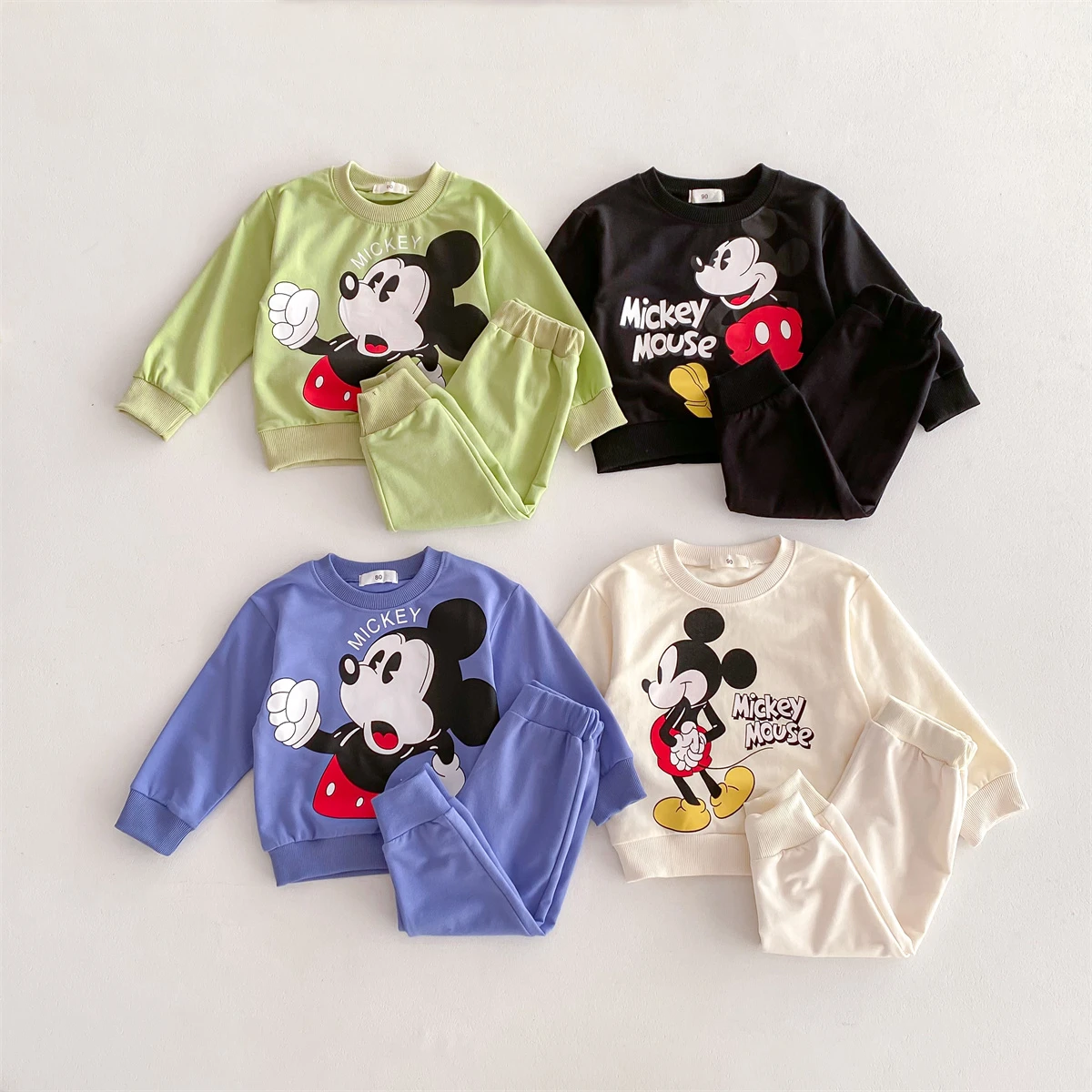 Cartoon Pattern Baby Girls And Boys Long Sleeve Suit Toddler Sweatshirts Outfits Spring Autumn Children's Clothes Tracksuits baby outfits