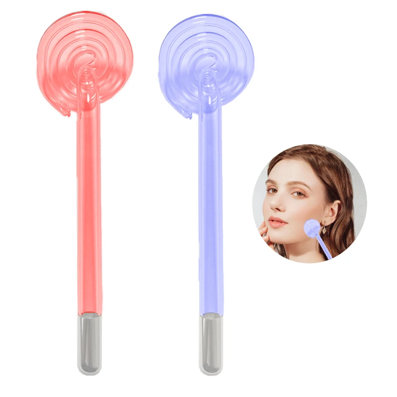 HF Replace Electrode Argon Neon Gas Red Purple Glass Tube High Frequency Facial Wand Replacements Skin Care Tool