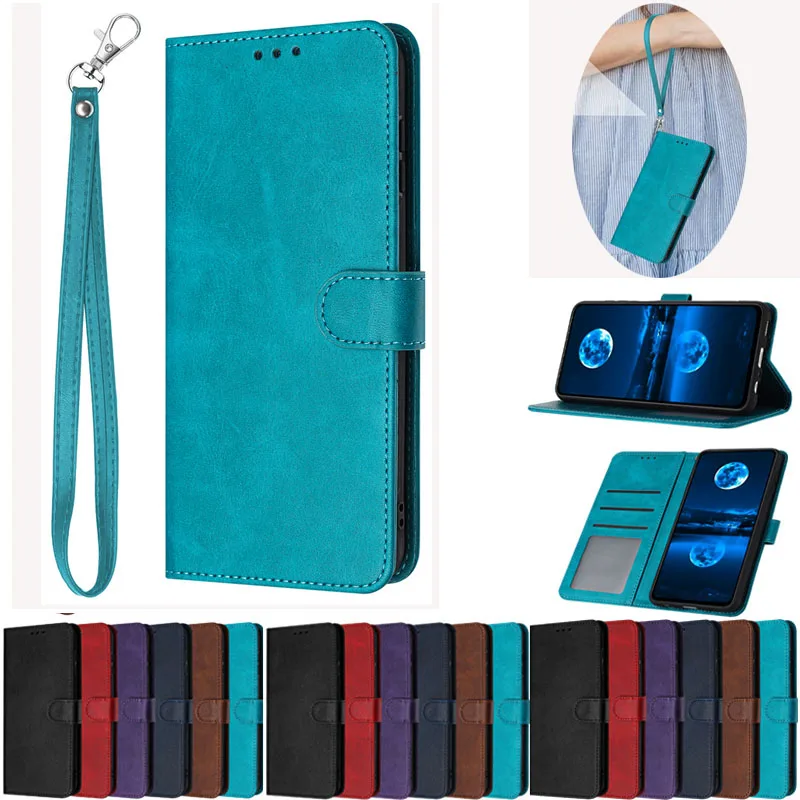 Leather Flip Case with Magnetic Wallet and Stand Function