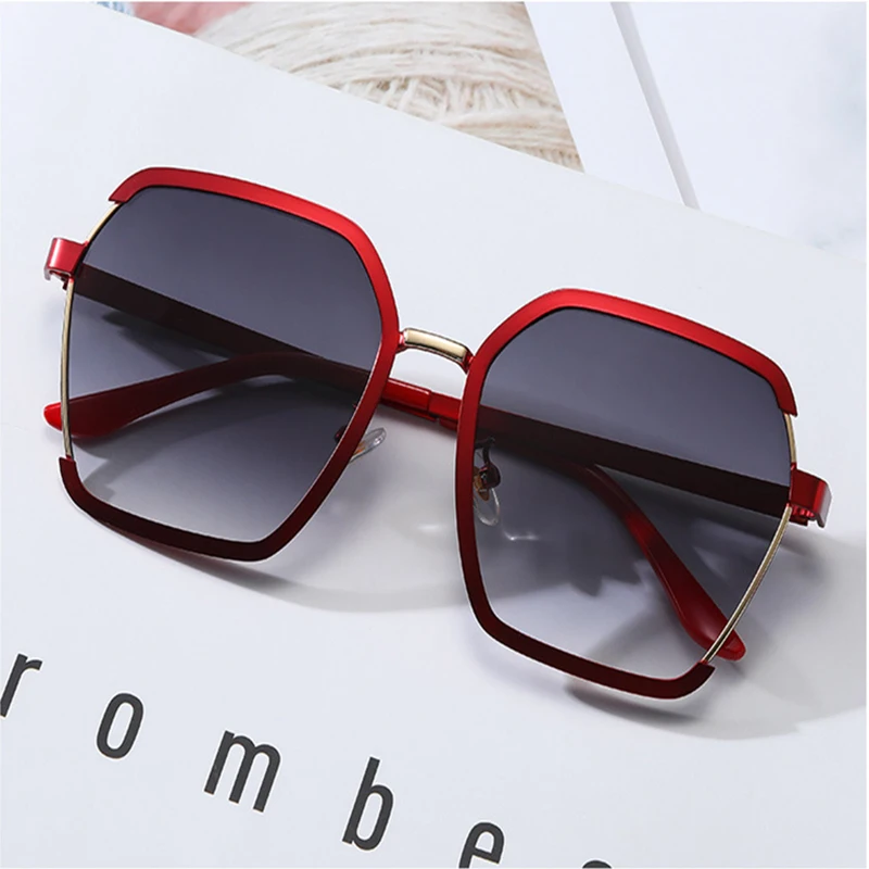 

SY191 new retro metal half frame sunglasses, Europe and the United States female anti-ultraviolet black ink glasses wholesale