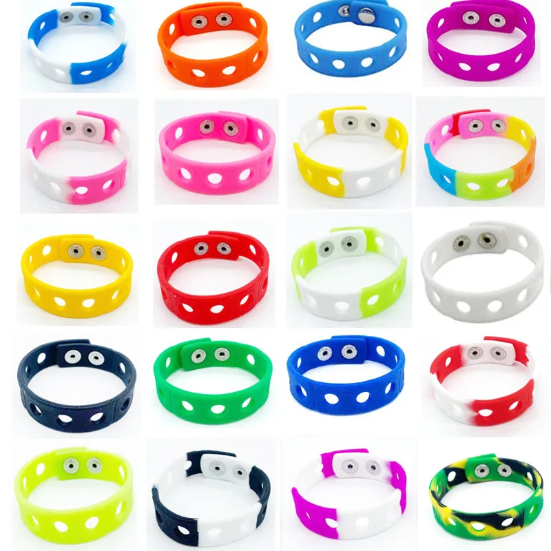 

Wholesale 500pcs 21CM Wristbands Silicone Bracelets Fit Croc Shoe Charms Kids gifts for girls boys
