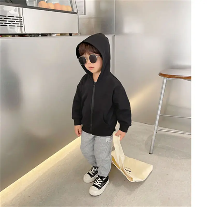 

Children's Hoodie Spring and Autumn Boys Sports Cardigan Top Boys Zipper Jacket Boys Clothes