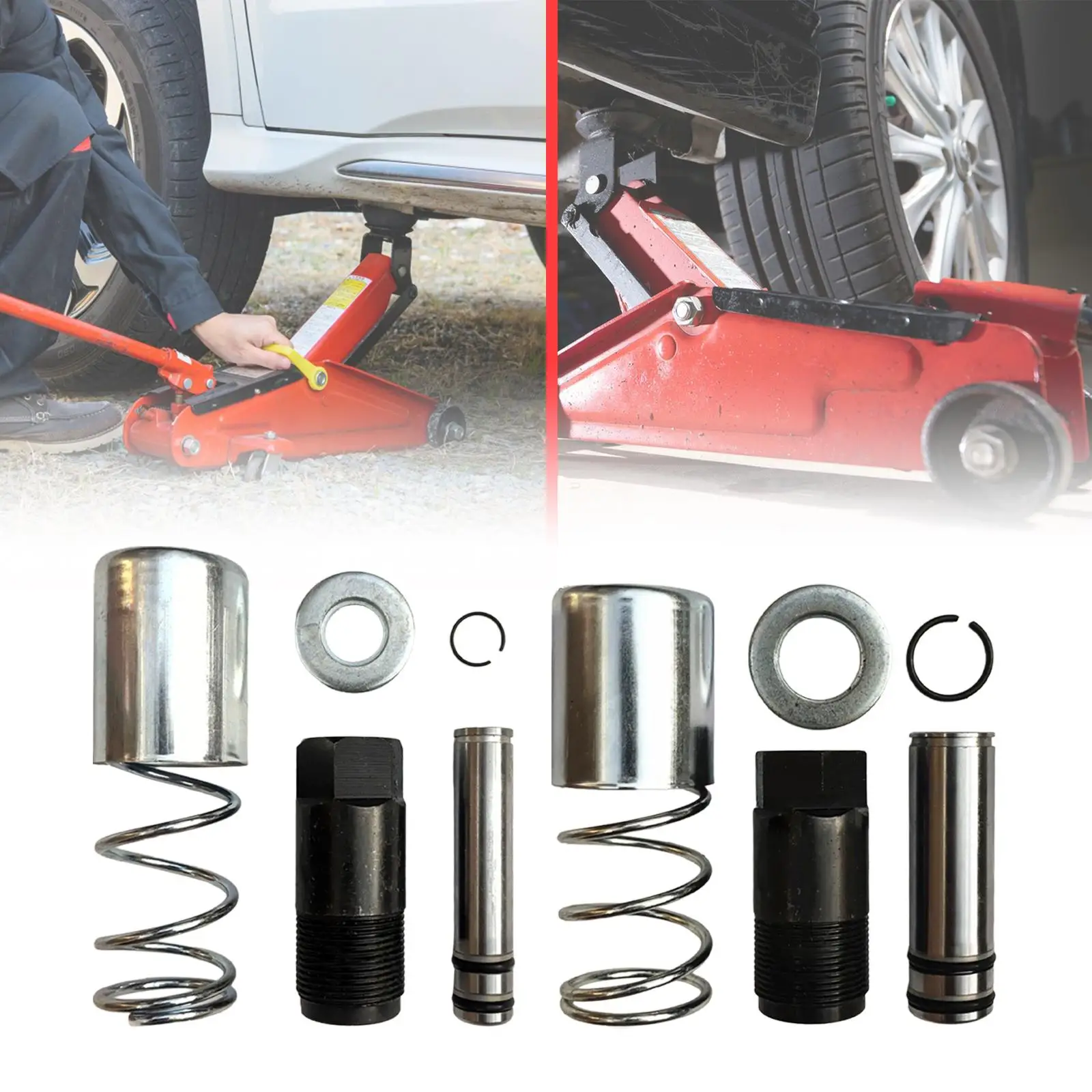 Jack Plunger Horizontal Double Pump Multipurpose Spare Parts Hydraulic Horizontal Jack Oil Pump Sturdy for Car Seal Set