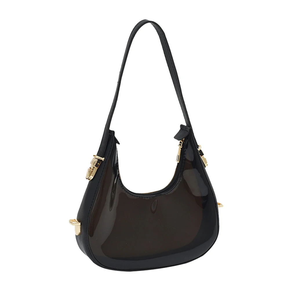 Borsa a mezzaluna Totes PVC trasparente trasparente Summer Women Jelly Underarm Borse Moda semplice hobo per ascella femminile_voghion.com