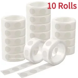 Double-Sided Clear Adhesive Dots - Strong, No-Trace, Waterproof Glue Stickers (10 roll(1000PCS))