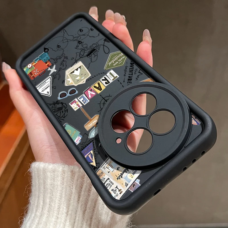 Soft Silicone Shockproof Phone Case with Travel Map Design