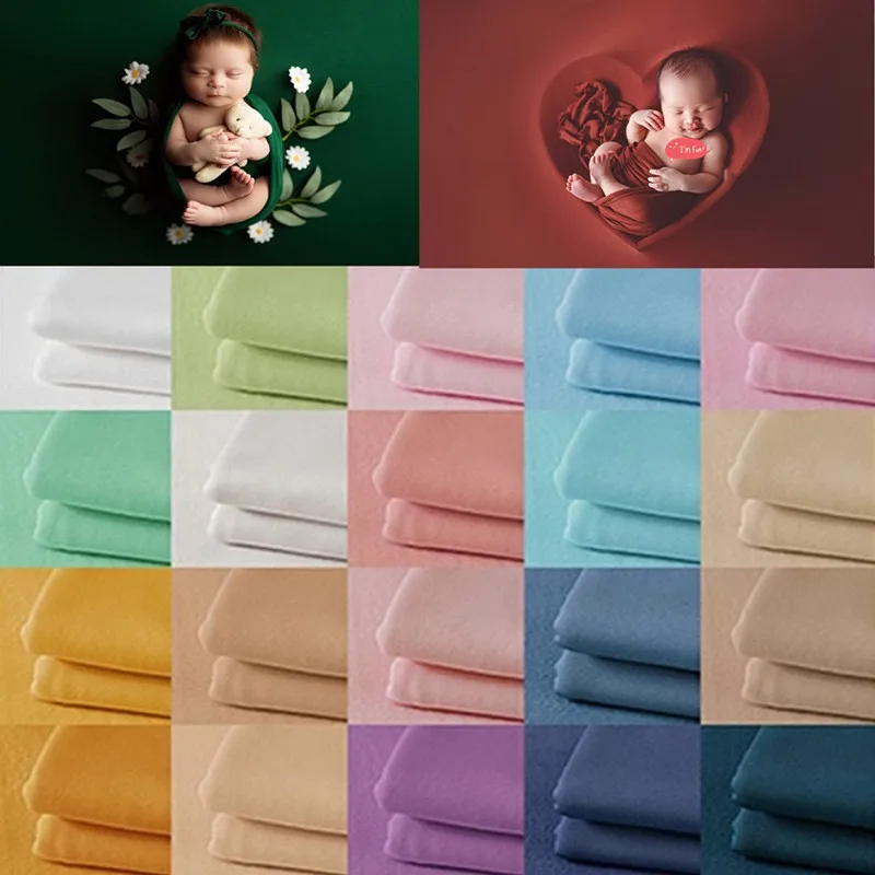 Baby Photography Blanket  Backdrop  Newborn Photography Props Wrap Fabrics Shoot Studio Accessories newborn photography props wrap baby blanket soft stretchable cotton swaddling photography backdrop photo studio