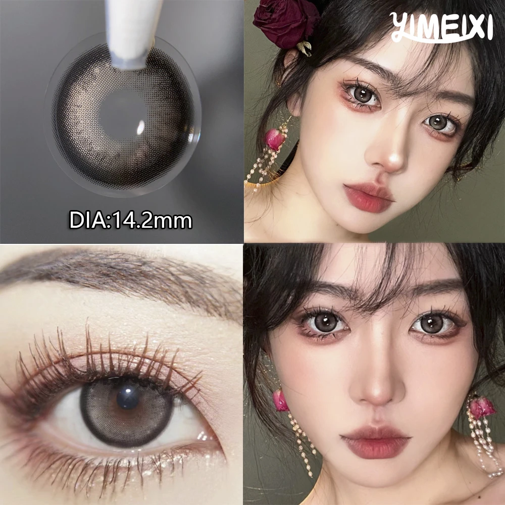 YIMEIXI 10Pcs Color Lenses for Eyes with Myopia Power High Quality