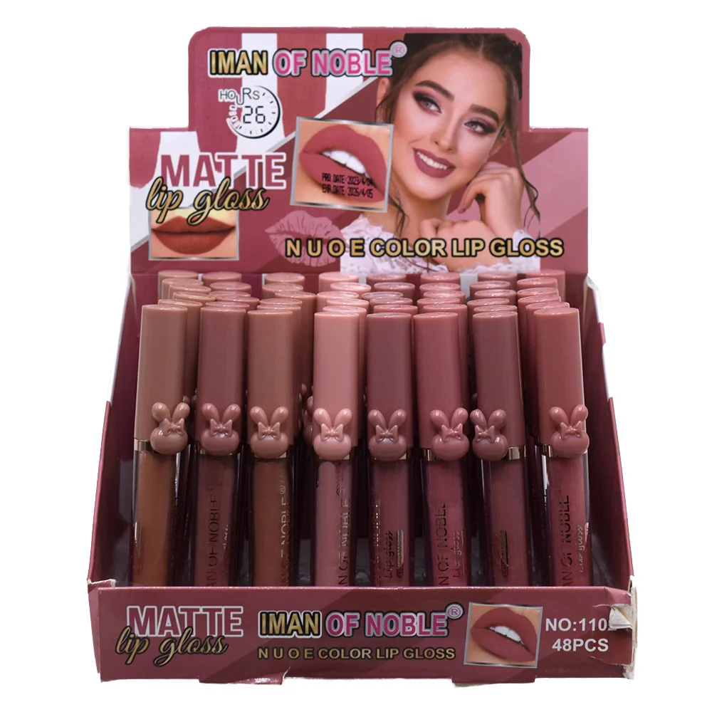 

48pcs 8 Colors Matte Lip Gloss Set Lip Stain Waterproof Non-Stick Longlasting Luqiud Lip Stick Women Lips Cosmetics Bulk