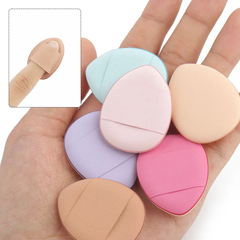 10 Pcs Mini Finger Sponge Puff For Makeup Foundation Powder Detail Face Concealer Cream Blend Cosmetic Sponges Accessories 6