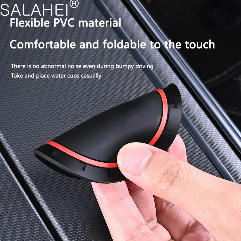 2Pcs PVC Silicone Car Coaster Water Cup Slot Mat Anti-slip Pad Bottle Holder Coaster For Nissan Juke F15 F16 Styling Accessories