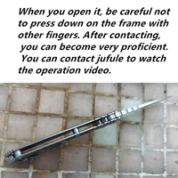 JUFULE M.Strider SNG Monkey Customized Titanium Handle Steel Insert Copper Washer Folding Knife Camping Hunting Outdoor EDC Tool 2