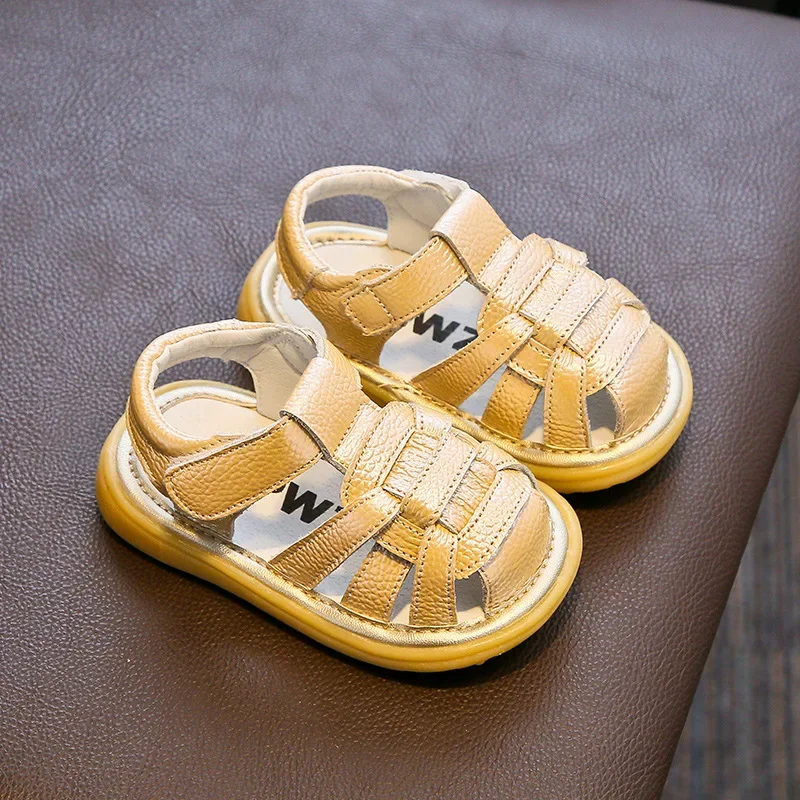 Summer Kids Sandals Soft Bottom Genuine Leather