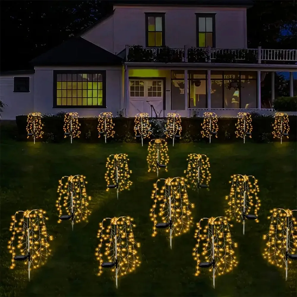 Description Picture 6 of itemNEW Solar Outdoor Lights 120/200 LEDS String Light Outdoor Solar Powered Lamp 8 Lighting Modes Garden Terrace Path Decorative