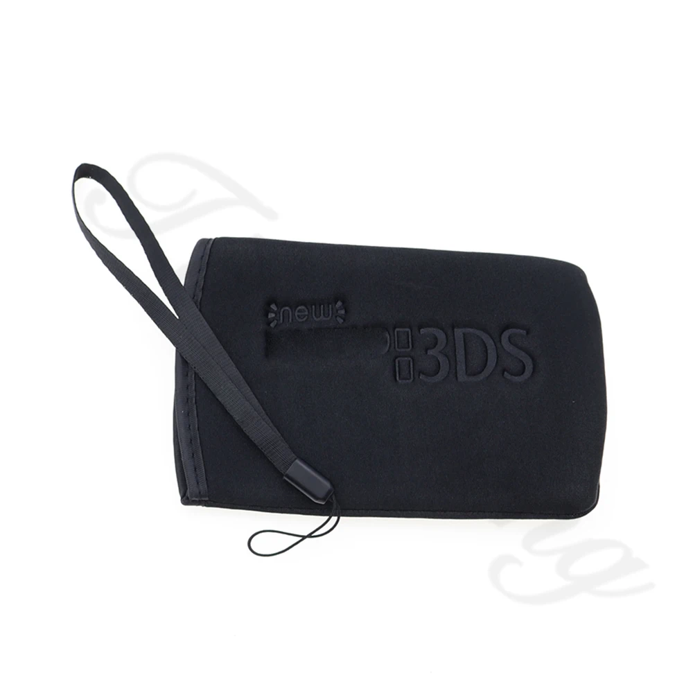 1/510 부드러운 스폰지 천 보호 파우치 가방 3DS/NEW 3DS/NDS/NDSL/NDSi 콘솔용 휴대용 파우치 팔찌가 있는 충격 방지 가방