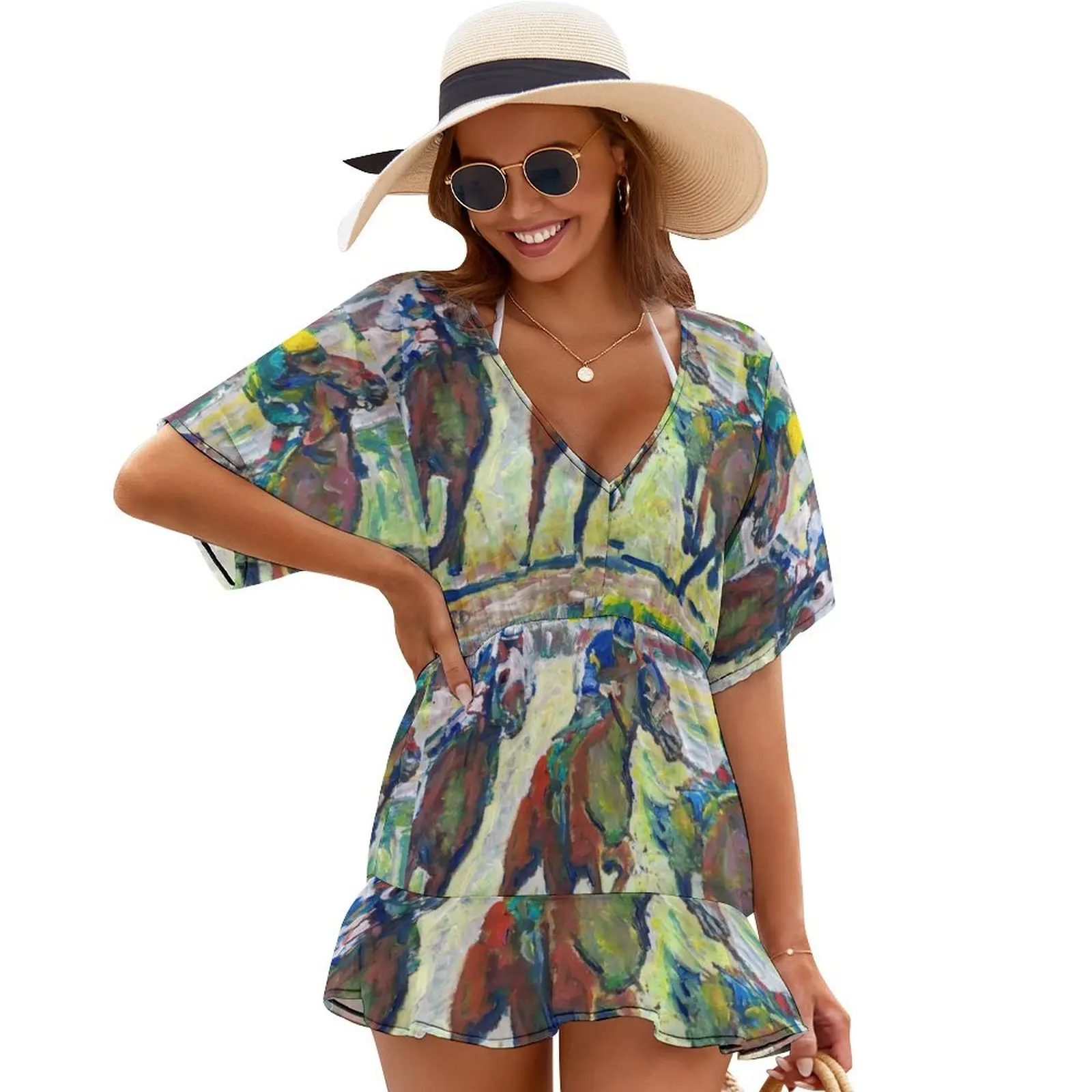 

At The Horse Races, Horse Picture Cover Ups Party dresses summer clothes elegant and pretty women's dresses