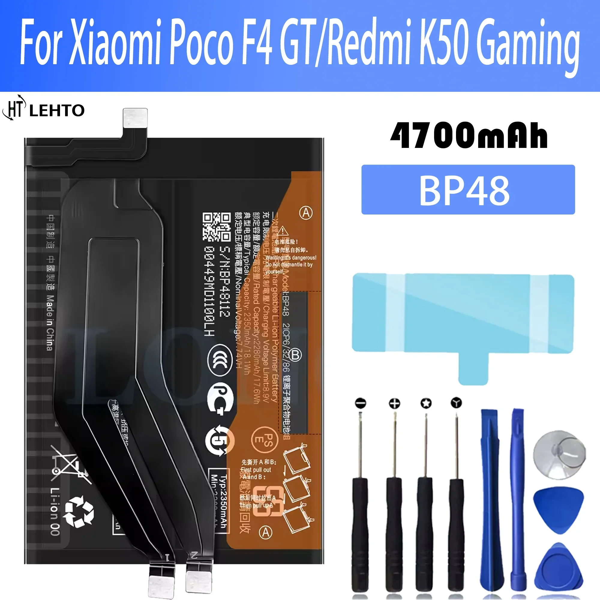 Batterie BP48 Compatible Xiaomi Poco F4 GT / Redmi K50 Gaming - Avec Outils De Remplacement