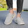 Men's Canvas Shoes, Summer Breathable Slip-On Loafers, Men's Casual Sports Shoes for Wide Feet, Large Size Men's Shoes 4647