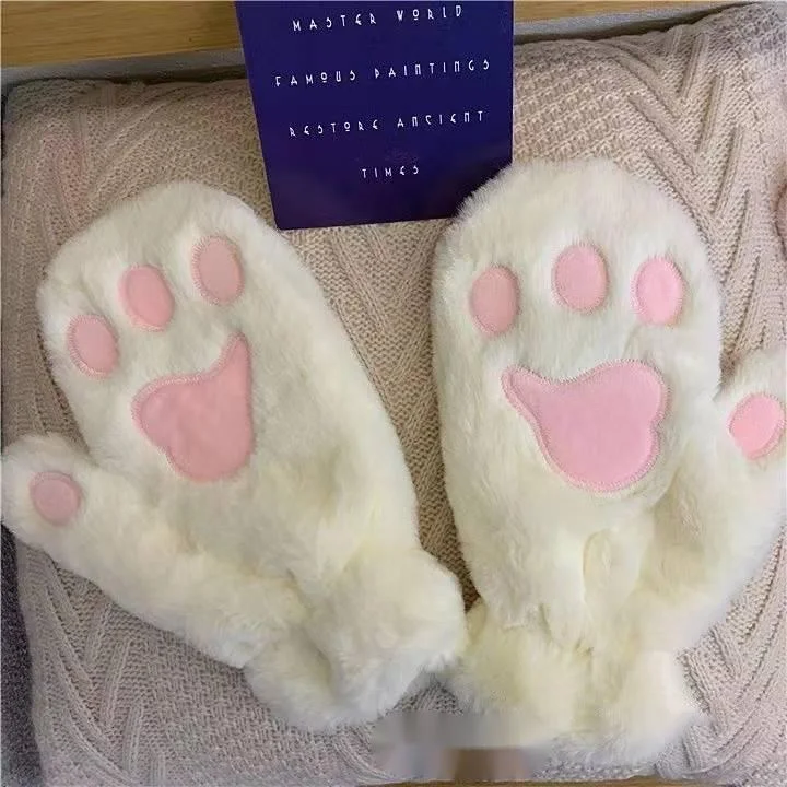 Version coréenne d'hiver de couleur unie avec velours épais, gants coupe-vent chauds et résistants au froid pour femmes, simples_voghion.com