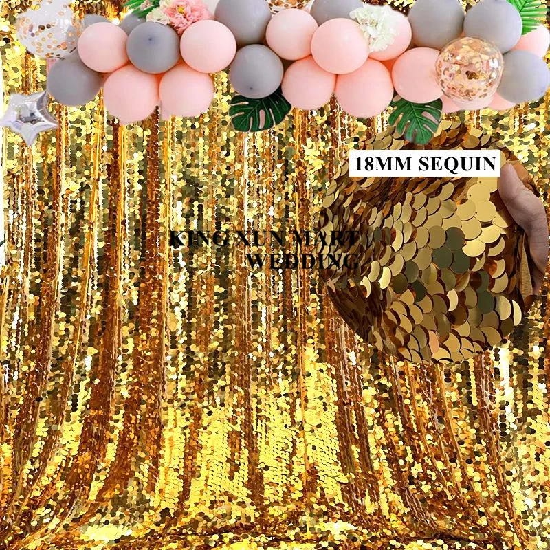

240x240cm 18mm Big Sequin Backdrop Curtain Photo Booth Wedding Stage Background Baby Shower Event Party Decoration