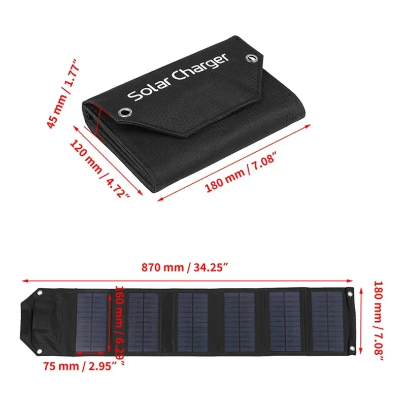 ตัวเลือกสินค้า แผงโซลาร์เซลล์พับได้ 100W ชาร์จไฟกลางแจ้ง