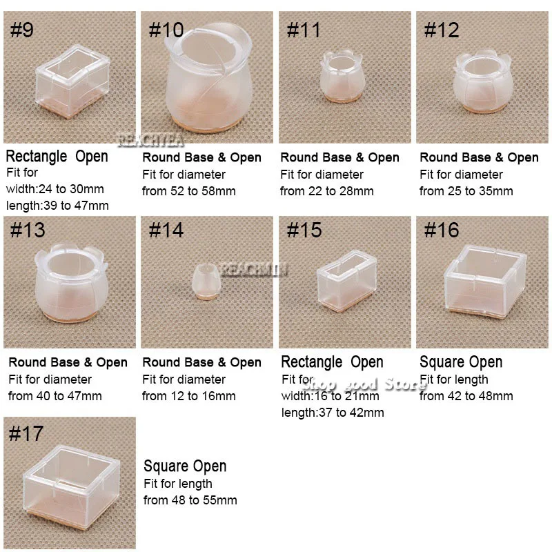 Silicone chair leg covers rectangular sale