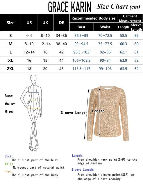 Top Con Paillettes Grace Karin - Senza Maniche, Scollo A Cascata - Nero, Albicocca, Vino, Argento, Teal - Foto 8