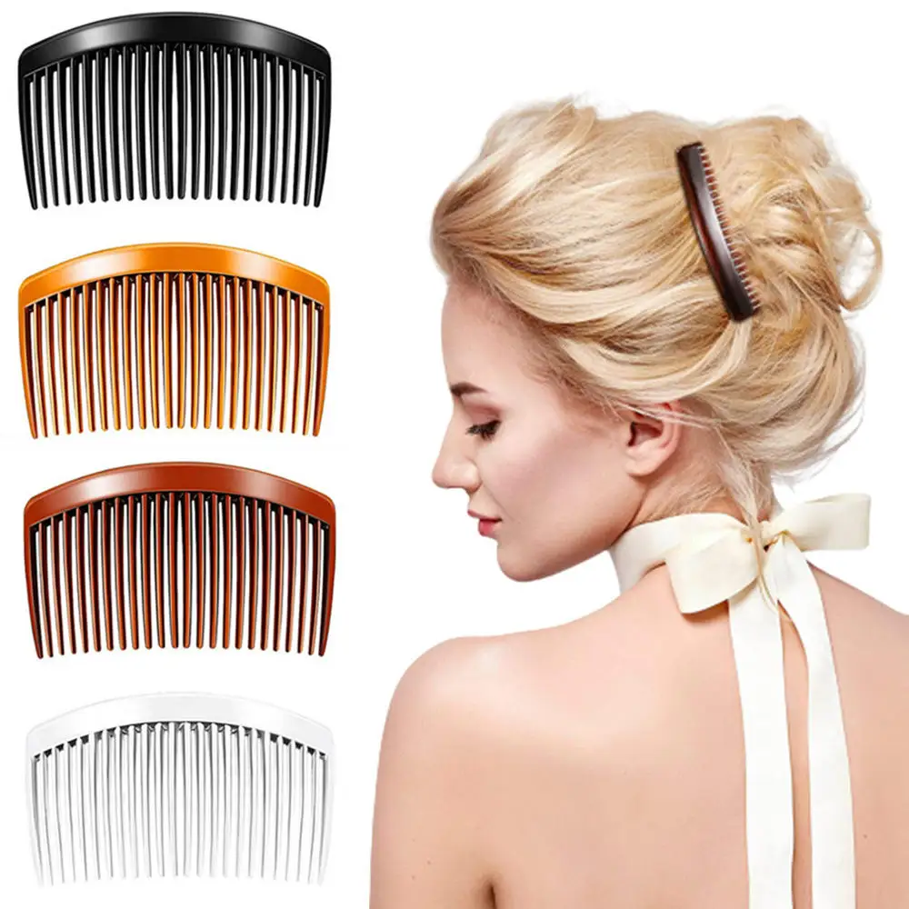 5 Pieces Hair Combs for Women Accessories Metal Bridal Hair Comb 20 Teeth  Wedding Veil Comb Decorative for Women Girls Fine Hair(Black)