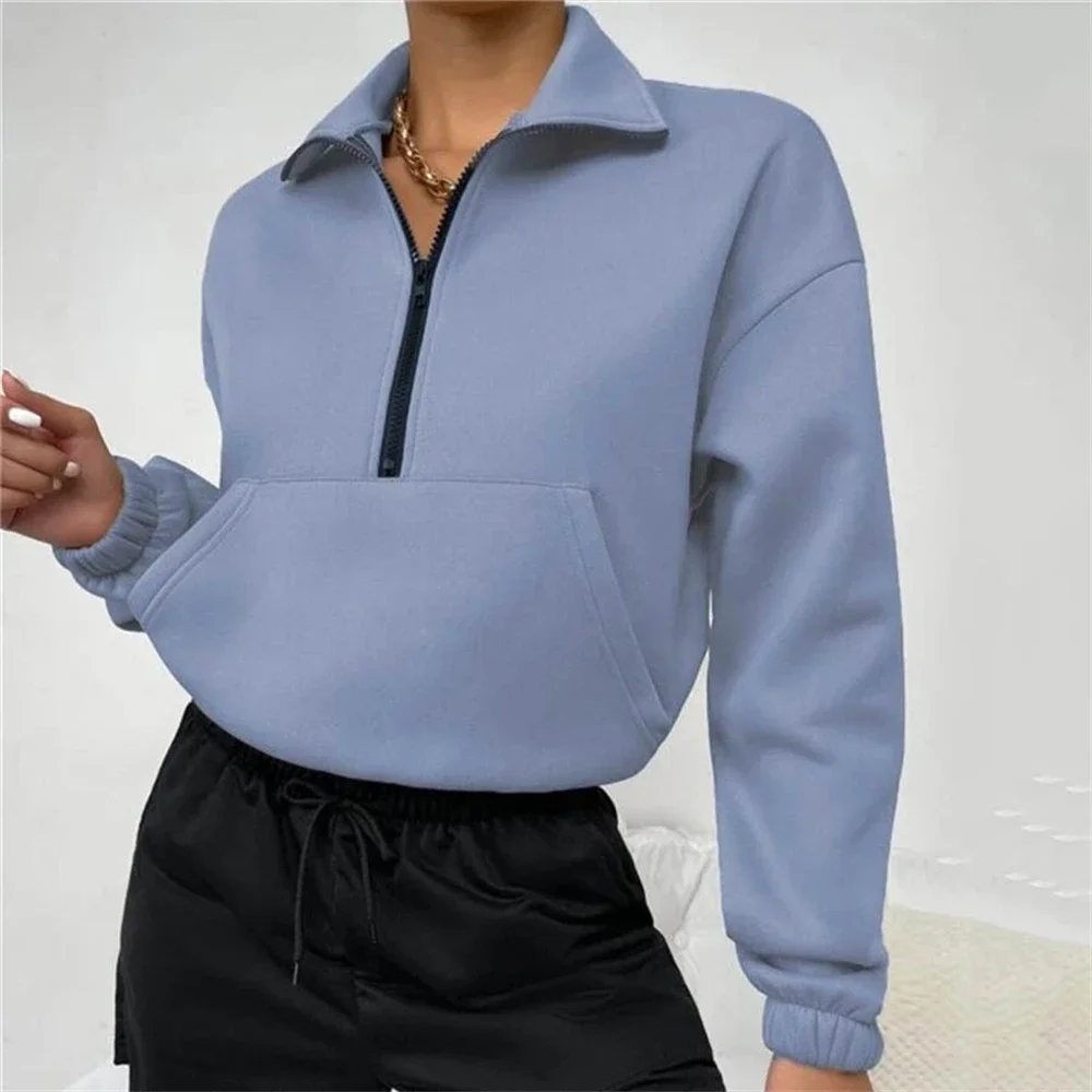 Vintage Women Oversized Sweatshirts 2023 Autumn Zipper Pullover Jacket Caots Korean Streetwear Trend Y2K Female Tops Sudaderas
