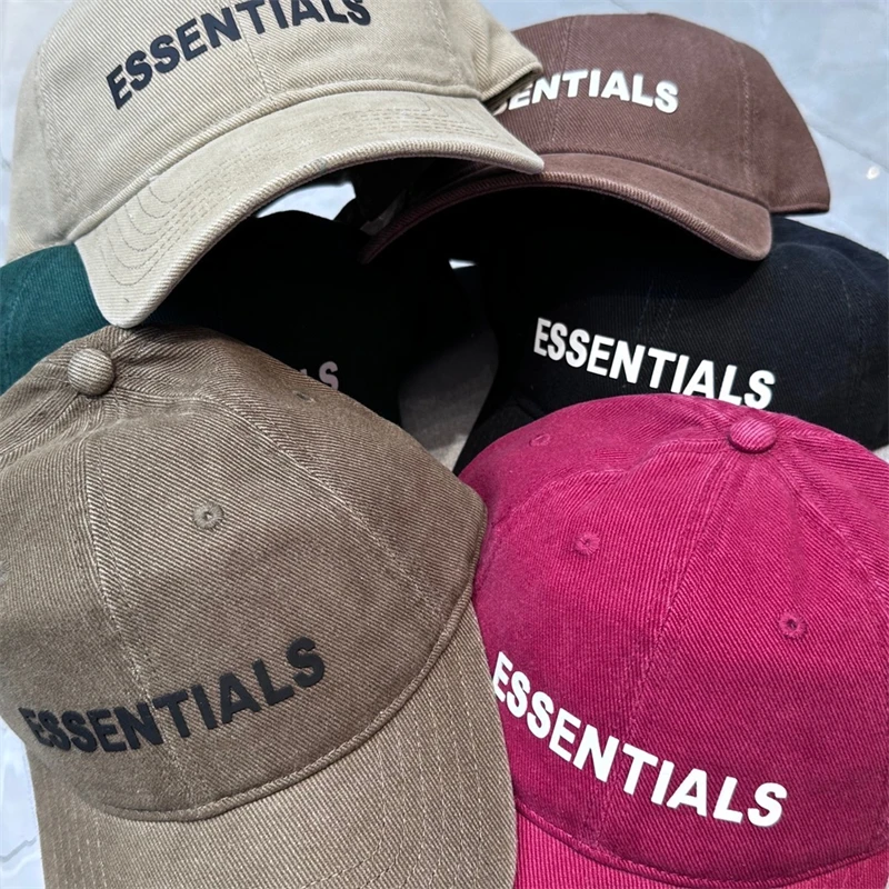 

3D ESSENTIALS Logo Baseball Cap Men Women High Quality Casual Multicolour Adjustable Buckle Hats