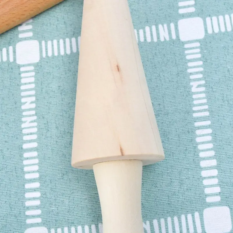Wooden Ice Cream Cone Mold DIY Egg Roll Omelet Roller Pastry Roll Baking Decorating Tools