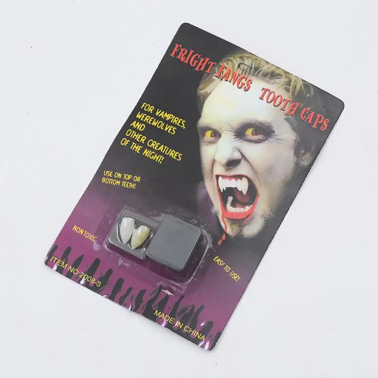 

50pairs Vampire Fangs Teeth Halloween Party Cosplay Props White Horror False Tooth Masquerade Decoration Accessories