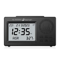 Muslim Table Clock with Adhan Alarm for All Cities Islamic Azan Time for Prayer with Qiblah Direction Temp and Hijir Calendar 1
