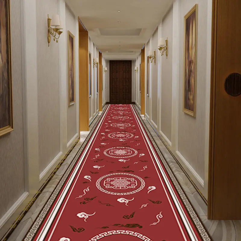 Alfombra larga europea para pasillos, decoración de flores para el hogar,  pasillo, entrada de Hotel, cabecera - AliExpress