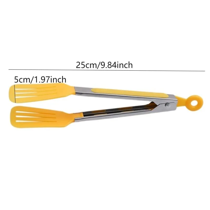 Food Tong Stainless Steel Kitchen Tongs Silicone Nylon Non-Slip Cooking Clip Clamp BBQ Salad Tools Grill Kitchen Accessories