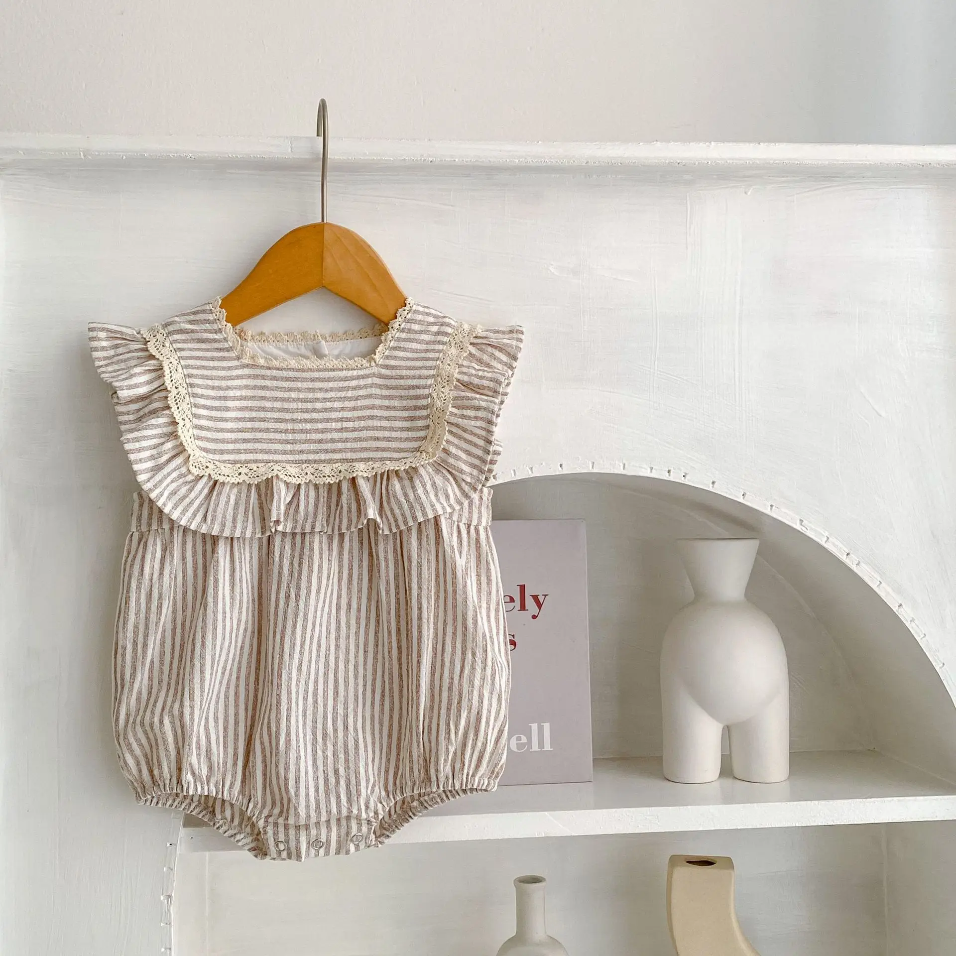 0-6Yrs Fashion Baby Girls Clothes Girls Dress Striped Lace Summer New Baby Girl Romper Sister Matching Outfit Princess Dresses 3