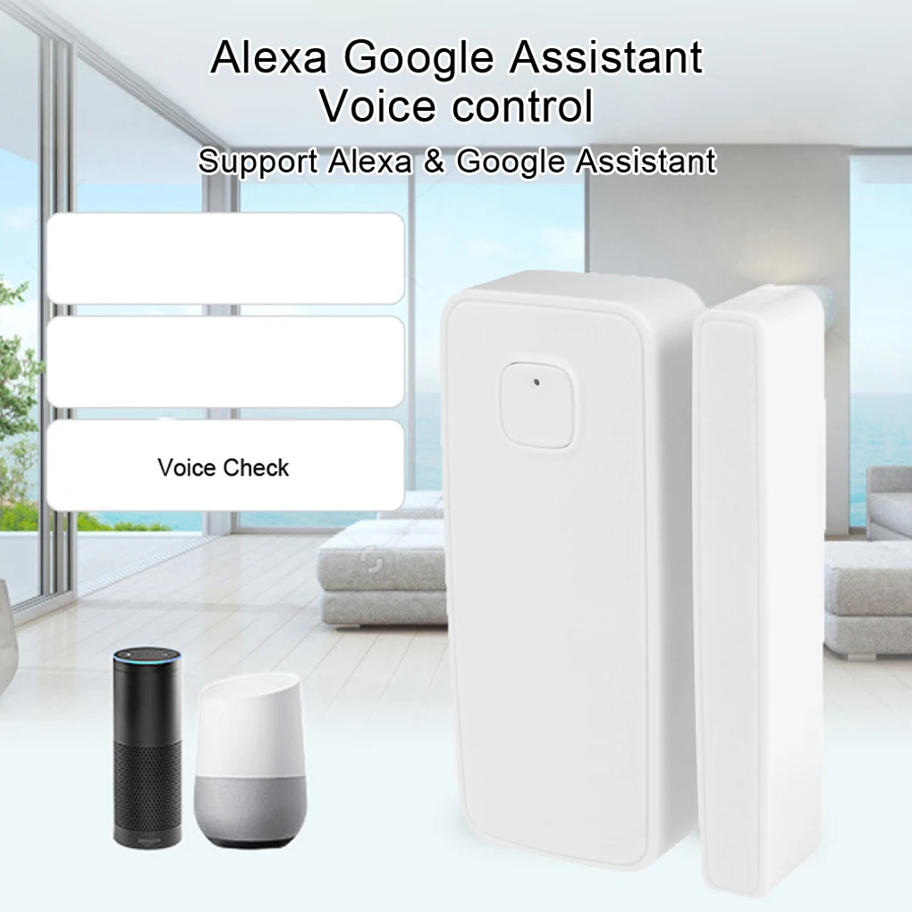 

Wireless Door Sensor Double-sided Self-Adhesive Burglar Alarm No Need Hub